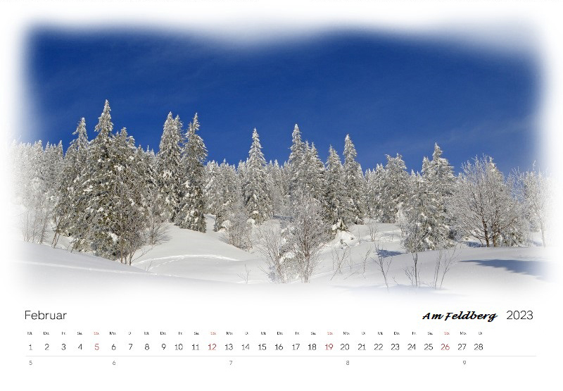 Kalenderseite - Februar