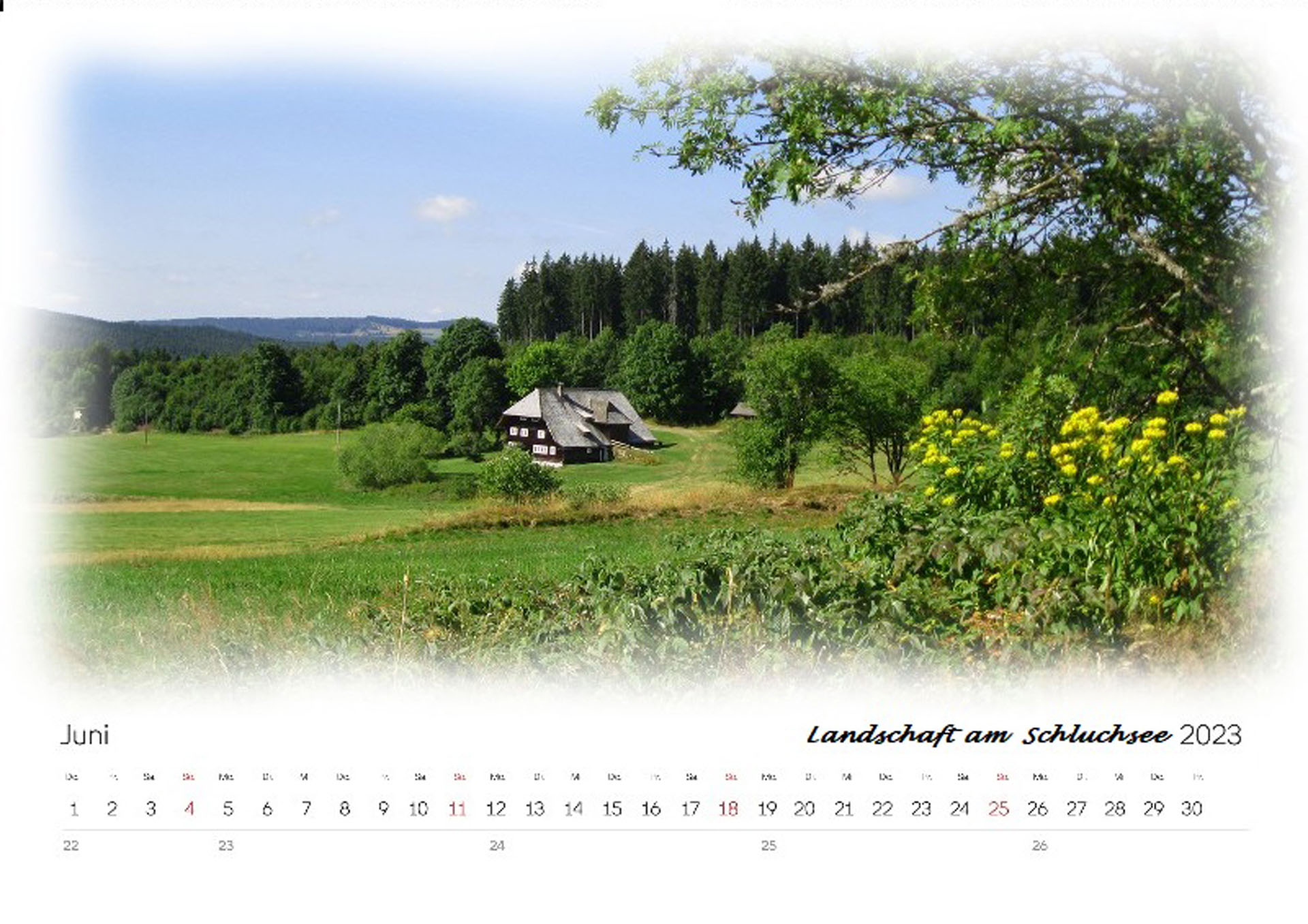 Kalenderseite - Juni